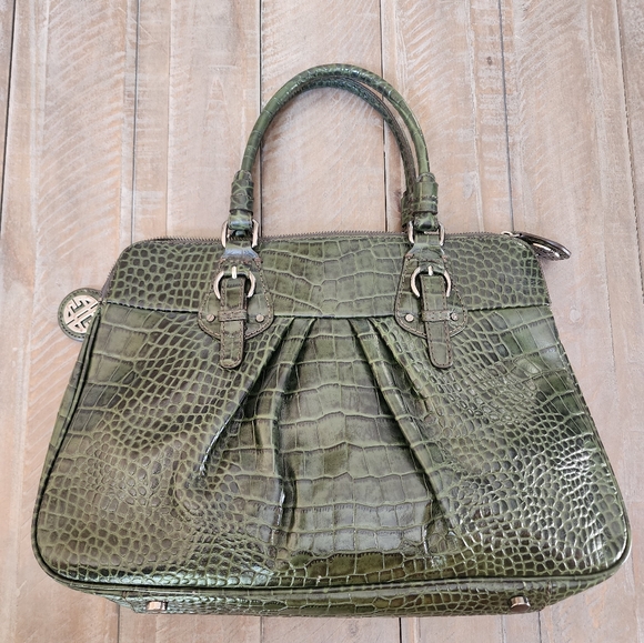 Antonio Melani handbag | tote | top-zip | crocodile green | NWOT - Picture 1 of 13